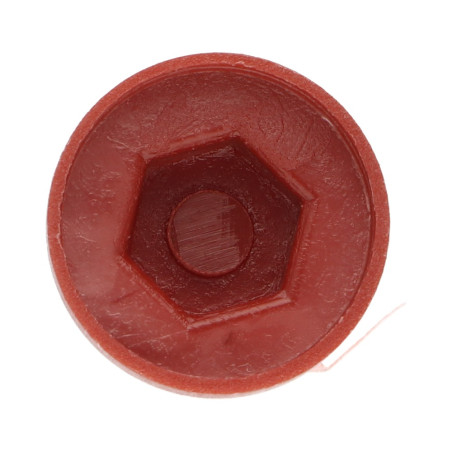 1 x Kappe Sechskantkopf Polyethylen RAL8012 rotbraun für Bohrschrauben oder Blechschrauben Ø 6.3