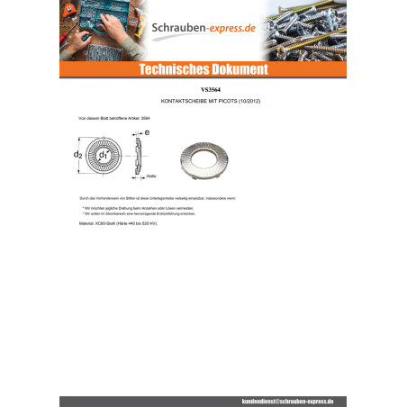 1 x Kontaktscheiben für Nikoten M5 Dichromat