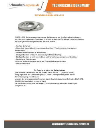 1 x Scheiben/Unterlegscheibe NORD-LOCK ®...
