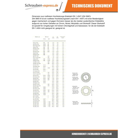 1 x Scheiben/Unterlegscheibe NORD-LOCK ® Verzinkt M20