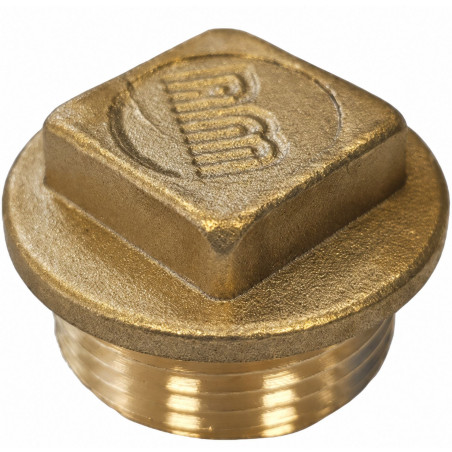 1 x Stecker (männlich) Abbildung 290 80x90 (3") Vierkantkopf Messing