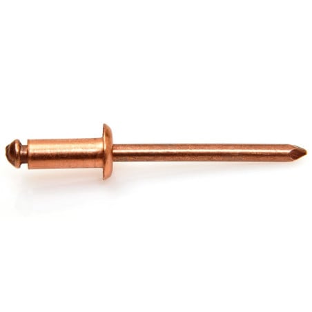 1 x Niet Standard-Rundkopf Kupferstahlstange 3,8 x 10 Klemmdicke 4 für 6
