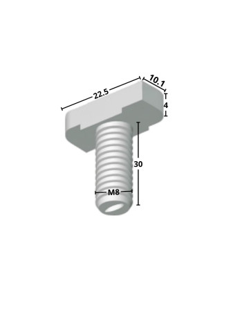 1 x Metallschrauben Hammerkopf M8X30 für 28/15...