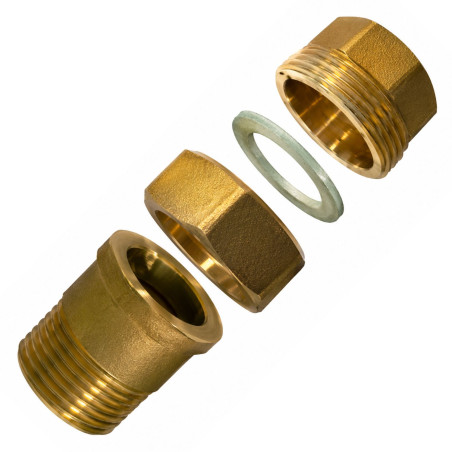 1 x "Flache 15x21 (1/2") Männlich weiblich Messing Abbildung 341