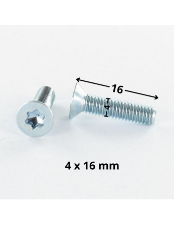 1 x Metallschrauben Senkkopfschraube T20 M4x16...