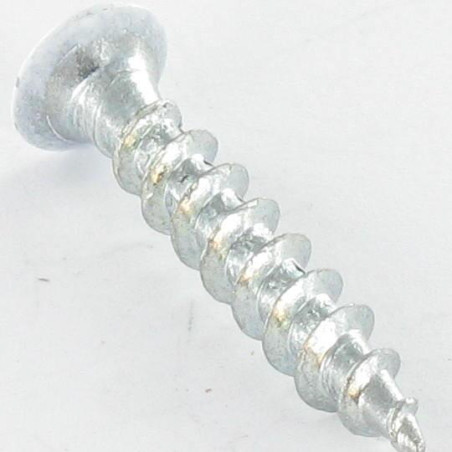 1 x Schraube PVC Senkkopf Phillips 4,2X25 Verzinkt Weißer Lack RAL9010 reinweiß