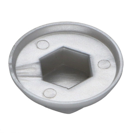 1 x Kappe Sechskantkopf Polyethylen RAL9006 weißaluminium für Bohrschrauben oder Blechschrauben Ø 6.3