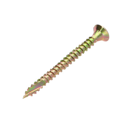 1 x Spanplattenschrauben Senkkopfschraube Pozi N°2 5X40 Gesamtgewinde cut Bohrspitze mit Typ 17 Spitze Dichromat