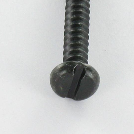 1 x Blechschraube Zylindrischer Flachkopf Gespalten 3,5 x 25 Stahl schwarz verzinkt