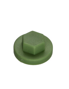 Kappe Sechskantkopf Polyethylen RAL6011 resedagrün für...