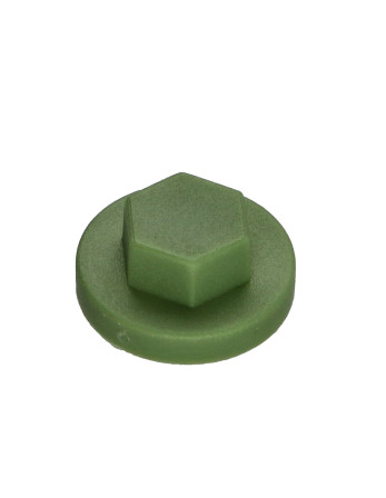 1 x Kappe Sechskantkopf Polyethylen RAL6011...