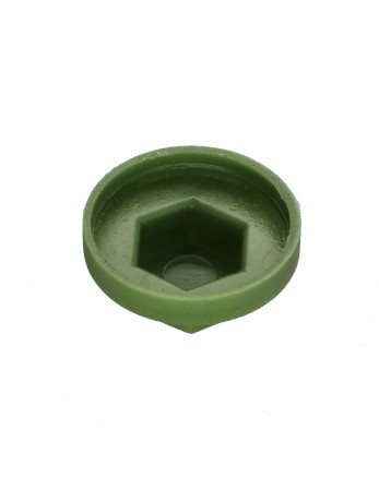 1 x Kappe Sechskantkopf Polyethylen RAL6011...
