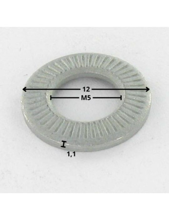 1 x Kontaktscheiben M5x12x1,1 Verzinkt Serie M...