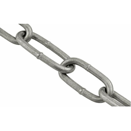 1 x M Kette Gerade mit Langgliedern 10 mm (Meterware) Hohe Korrosionsbeständigkeit Stahl feuerverzinkt