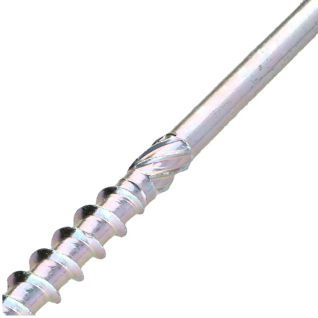 1 x Rahmenschraube tekor Sechskantkopf cut Bohrspitze mit Typ 17 Spitze 10X380 Mit Gewinde 80 T40 Verzinkt CR3 48 hbs ohne