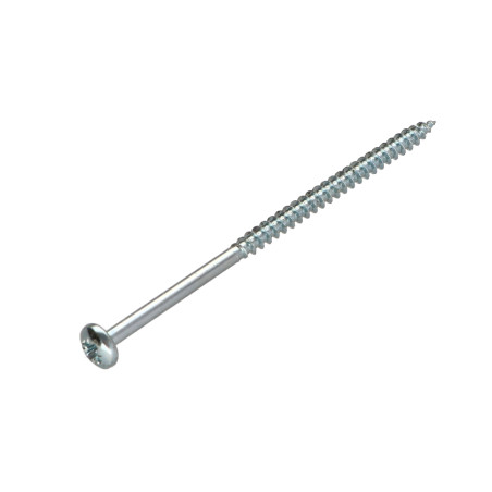 1 x Spanplattenschrauben Rundkopf Pozi N°2 4X80 Mit Gewinde 48 Verzinkt