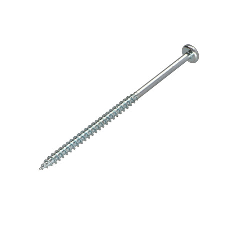 1 x Spanplattenschrauben Rundkopf Pozi N°2 4X80 Mit Gewinde 48 Verzinkt