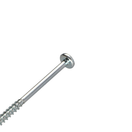 1 x Spanplattenschrauben Rundkopf Pozi N°2 4X80 Mit Gewinde 48 Verzinkt