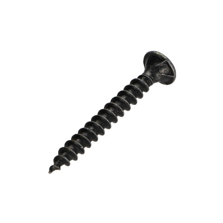 1 x Spanplattenschraube Senkkopf Pozi 4,5X45 Stahl schwarz verzinkt