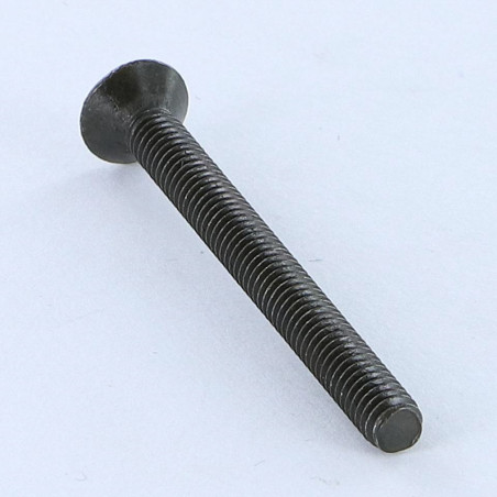 1 x Metallschrauben Flacher Senkkopf Gespalten M5X60 Stahl schwarz verzinkt