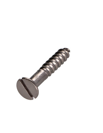 1 x Holzschraube Verschromtem Messing...