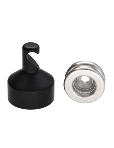 Haken dekorativ Aluminium Schwarz mit Befestigung...