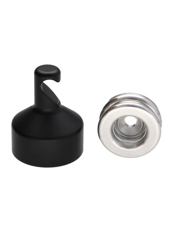 1 x Haken dekorativ Aluminium Schwarz mit...