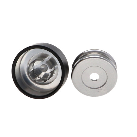1 x Haken dekorativ Aluminium Schwarz mit Befestigung multimaterial L'ATTACHANTE