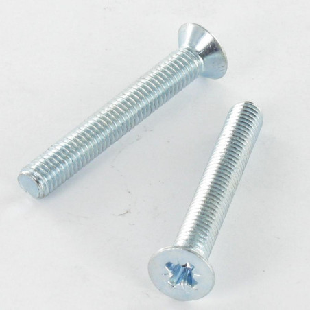 1 x Metallschrauben Senkkopfschraube Pozi PZ3 M4X30 Verzinkt