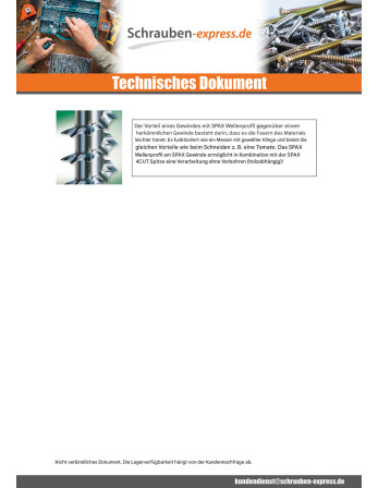1 x Schraube Spax Rundkopf Pozi N°2 4,5X12 WIROX