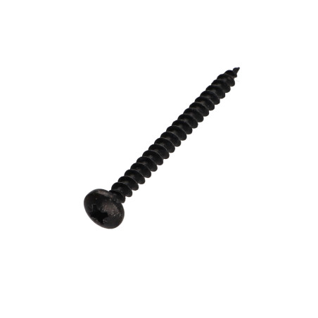 1 x Spanplattenschrauben Rundkopf Pozi N°2 5X60 Stahl schwarz verzinkt