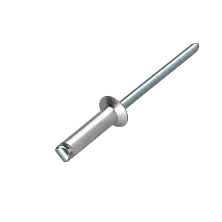 1 x Blindniete Aluminio Vástago acero 4x18 Klemmdicke 12 für 14 Senkkopfschraube ALX