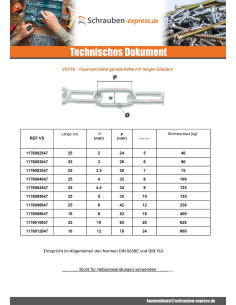 M Kette Gerade mit Langgliedern 4 mm (Meterware) Hohe... 2
