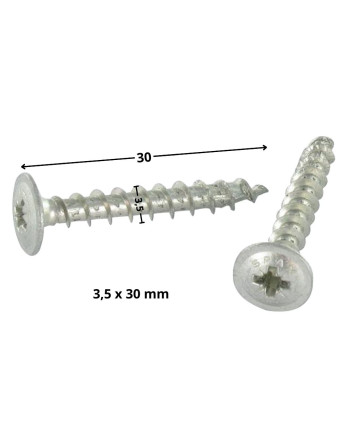 1 x Schraube Spax Flachkopf Pozi 3,5X30 WIROX