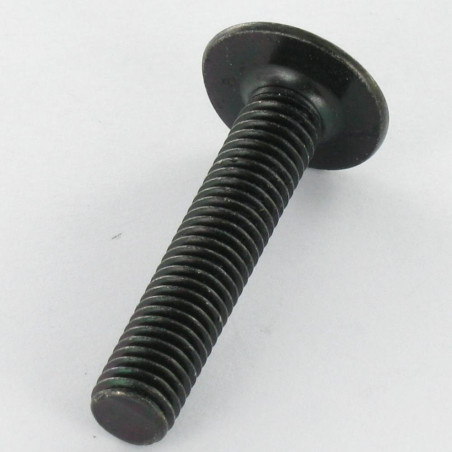 1 x Schraube Flachrundkopfschraube Gespalten In Kreuz M8X60 Stahl schwarz verzinkt