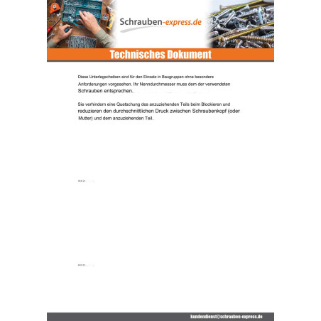 1 x Scheiben/Unterlegscheibe Flach M5x16x1 L Verzinkt