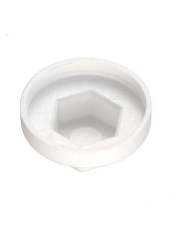 1 x Kappe Sechskantkopf Polyethylen RAL9010...