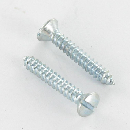 1 x Blechschraube Flacher Senkkopf Gespalten 2,9 x 16 Verzinkt