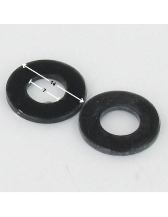 1 x Scheiben/Unterlegscheibe Flach 7x14x1 Stahl...