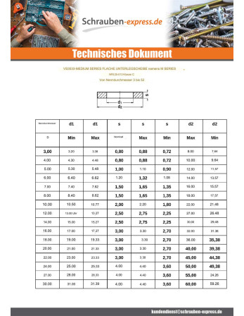 1 x Scheiben/Unterlegscheibe Flach M10x22x2 M...