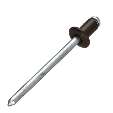1 x Blindniete Aluminio Vástago acero 4x6 Klemmdicke 0,5 A 2 Standard-Rundkopf RAL8014 sepiabraun