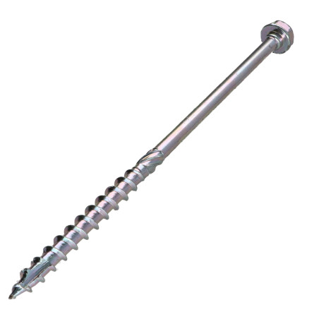 1 x Rahmenschraube tekor Sechskantkopf cut Bohrspitze mit Typ 17 Spitze 8X260 Mit Gewinde 80 T40 Verzinkt CR3 48 hbs ohne
