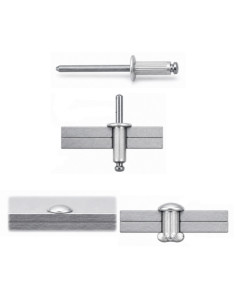 Niet Blind GOVIS Aluminium Stahlgewinde TRS 4X8 2