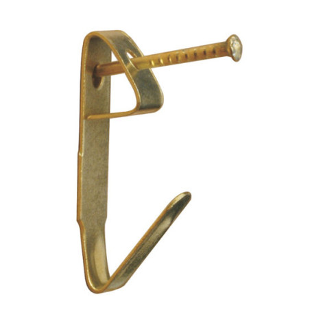 1 x Schachtel mit 10 Haken Bild Mit Nagel Nummer 0 Vermessingtem Stahl