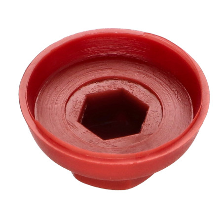 1 x Kappe Sechskantkopf Polyethylen RAL3009 oxidrot für Bohrschrauben oder Blechschrauben Ø 4,8-5,5