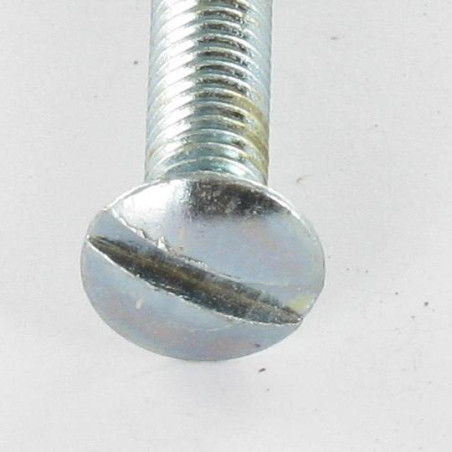 1 x Metallschrauben Flacher Senkkopf Gespalten M4,8 x 25 Kopf-Durchmesser 9,5 BO Verzinkt