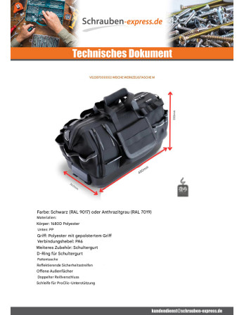 1 x TASCHE für WERKZEUGE WEICH TASCHE M
