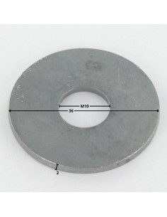Scheiben/Unterlegscheibe Flach M10x36x2 LL Rohstahl... 2