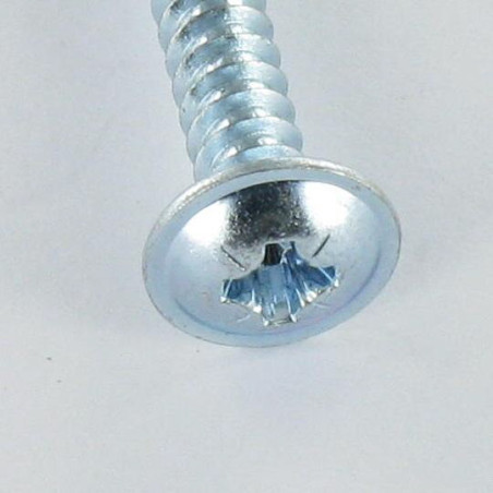 1 x Blechschraube Flachrundkopfschraube Pozi 3,5 x 9,5 Verzinkt