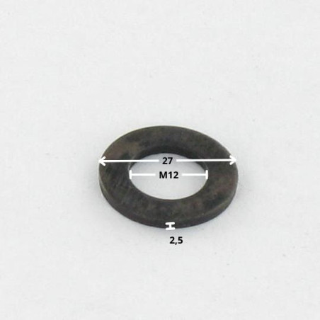 1 x Scheiben/Unterlegscheibe Flach M12x27x2,5 M Stahl schwarz verzinkt